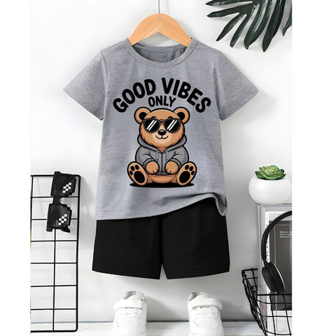 Good vibes Only Gray Suite for kids