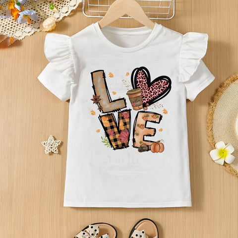 Love White T-shirt for girls