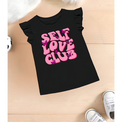Self Love T-shirt for girl Black