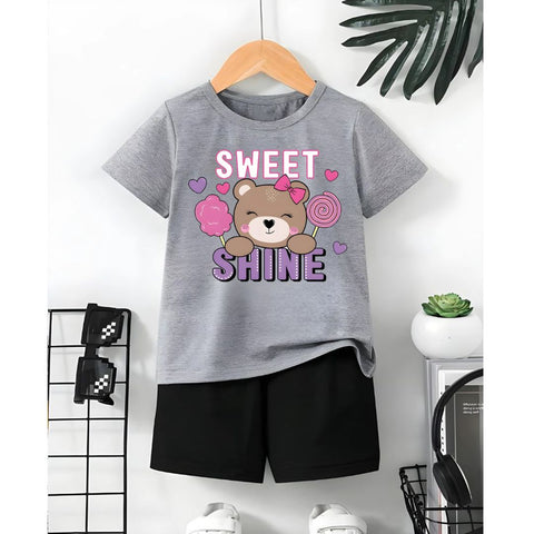 Sweat Shine Gry set for girls