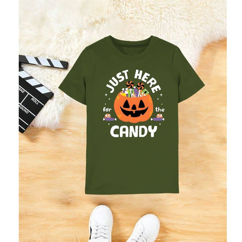 Just Here candy Olive green T-shirt