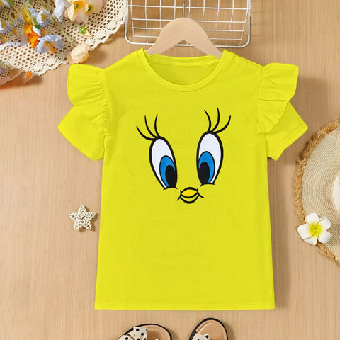 Big Eyes Yellow girls t shirt