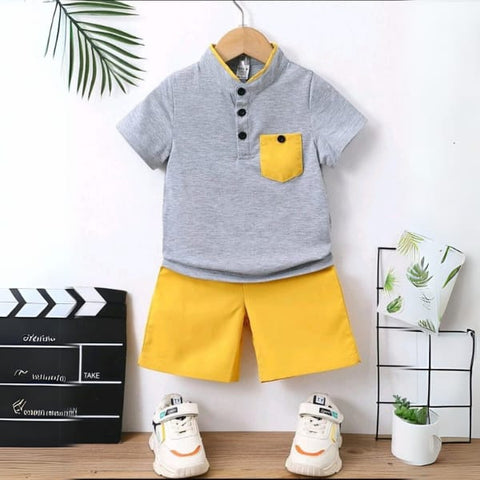Best selling suite for Girls & Boys  with yellow border neck style