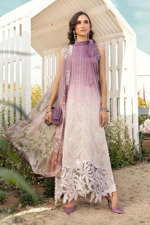 MARIA.B-3PC LAWN PRINTED SHIRT WITH CHIFFON PRINT DUPATTA AND TROUSER-BIC-2511