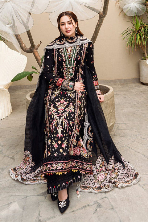 QALAMQAR- 3PC LAWN EMBROIDERED WITH MONARK HEAVY EMBROIDERED READY TO WEAR DUPATTA- BIC-3656