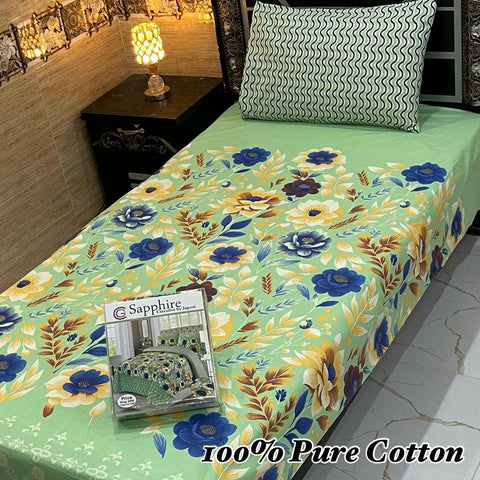 Pure Cotton Single Bedsheet 210