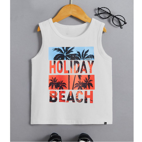 Holiday Beach White sando for boys