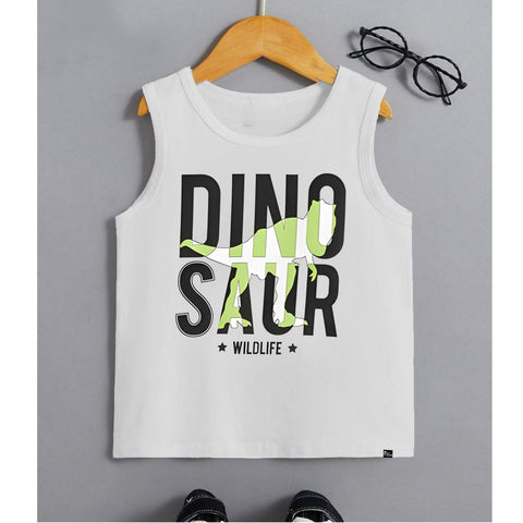 Dino Saur White sando for boys
